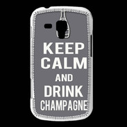Coque Samsung Galaxy Trend Keep Calm Drink champagne Gris