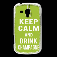 Coque Samsung Galaxy Trend Keep Calm Drink champagne Vert pomme