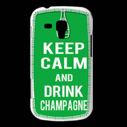 Coque Samsung Galaxy Trend Keep Calm Drink champagne Vert