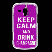 Coque Samsung Galaxy Trend Keep Calm Drink champagne Violet