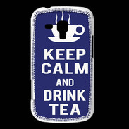 Coque Samsung Galaxy Trend Keep Calm Drink Tea Bleu