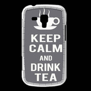 Coque Samsung Galaxy Trend Keep Calm Drink Tea Gris