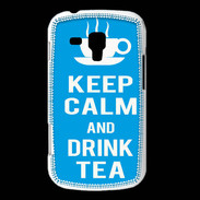 Coque Samsung Galaxy Trend Keep Calm Drink Tea Cyan