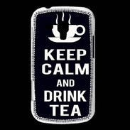 Coque Samsung Galaxy Trend Keep Calm Drink Tea Noir