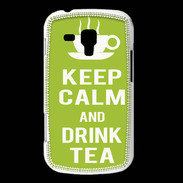 Coque Samsung Galaxy Trend Keep Calm Drink Tea Vert pomme