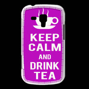 Coque Samsung Galaxy Trend Keep Calm Drink Tea Violet