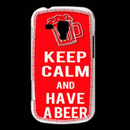 Coque Samsung Galaxy Trend Keep Calm Have a beer Rouge