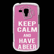 Coque Samsung Galaxy Trend Keep Calm Have a beer Rose