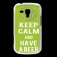 Coque Samsung Galaxy Trend Keep Calm Have a beer Vert pomme