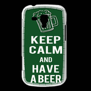 Coque Samsung Galaxy Trend Keep Calm Have a beer Vert