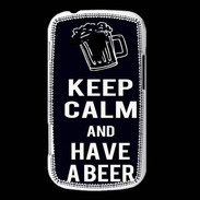 Coque Samsung Galaxy Trend Keep Calm Have a beer Noir
