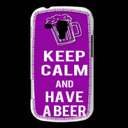 Coque Samsung Galaxy Trend Keep Calm Have a beer Violet