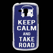 Coque Samsung Galaxy Trend Keep Calm Take road Bleu