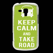 Coque Samsung Galaxy Trend Keep Calm Take road Vert pomme