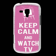 Coque Samsung Galaxy Trend Keep Calm Watch TV Rose