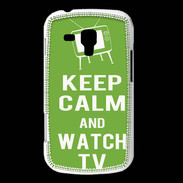 Coque Samsung Galaxy Trend Keep Calm Watch TV Vert