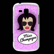 Coque Samsung Galaxy Trend Miss Champagne Brune