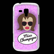 Coque Samsung Galaxy Trend Miss Champagne Chatain