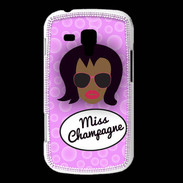 Coque Samsung Galaxy Trend Miss Champagne Black