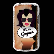 Coque Samsung Galaxy Trend Miss Guyane Brune