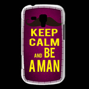 Coque Samsung Galaxy Trend Keep Calm Be a Man Rose
