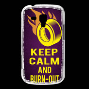 Coque Samsung Galaxy Trend Keep Calm and Burn Out violet
