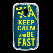 Coque Samsung Galaxy Trend Keep Calm and Be Fast Bleu