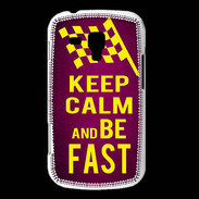 Coque Samsung Galaxy Trend Keep Calm and Be Fast Rose