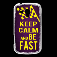 Coque Samsung Galaxy Trend Keep Calm and Be Fast Violet