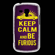 Coque Samsung Galaxy Trend Keep Calm and Be Furious Violet