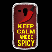 Coque Samsung Galaxy Trend Keep Calm and Be Spicy Rouge