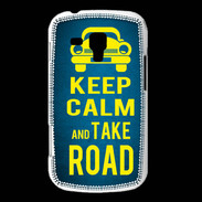 Coque Samsung Galaxy Trend Keep Calm and Take o road 2 Bleu