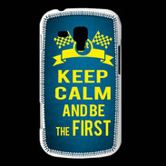 Coque Samsung Galaxy Trend Keep Calm and Be the First Bleu