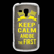 Coque Samsung Galaxy Trend Keep Calm and Be the First Gris