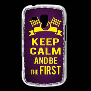 Coque Samsung Galaxy Trend Keep Calm and Be the First Violet