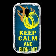 Coque Samsung Galaxy Trend Keep Calm and Burn Out Bleu