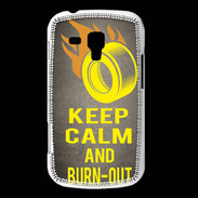Coque Samsung Galaxy Trend Keep Calm and Burn Out Gris
