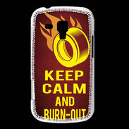 Coque Samsung Galaxy Trend Keep Calm and Burn Out Rouge