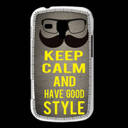 Coque Samsung Galaxy Trend Keep Calm and Have a good Style Gris