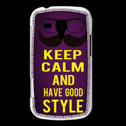 Coque Samsung Galaxy Trend Keep Calm and Have a good Style Violet