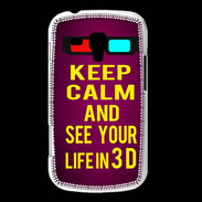 Coque Samsung Galaxy Trend Keep Calm and See your life 3D Rose