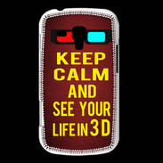 Coque Samsung Galaxy Trend Keep Calm and See your life 3D Rouge