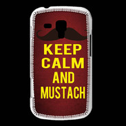 Coque Samsung Galaxy Trend Keep Calm and Mustach Rouge