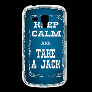 Coque Samsung Galaxy Trend Keep Calm and Take Jack Bleu