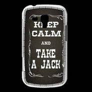 Coque Samsung Galaxy Trend Keep Calm and Take Jack Gris