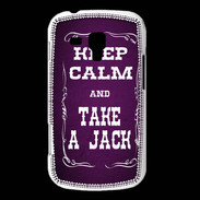 Coque Samsung Galaxy Trend Keep Calm and Take Jack Violet