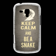 Coque Samsung Galaxy Trend Keep Calm and Be a Snake Gris