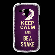 Coque Samsung Galaxy Trend Keep Calm and Be a Snake Violet