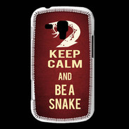 Coque Samsung Galaxy Trend Keep Calm and Be a Snake Rouge