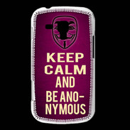 Coque Samsung Galaxy Trend Keep Calm and Be Anonymous Rose